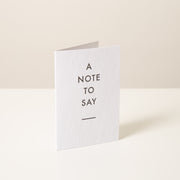 Box of 6 'A Note To Say' Cards