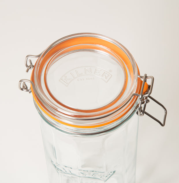Faceted Clip Top Jar 2.2 Litre