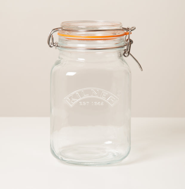 Clip Top Square Jar 1.5 Litre