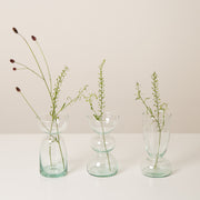 Mouthblown Recycled Glass Trio Vase Set